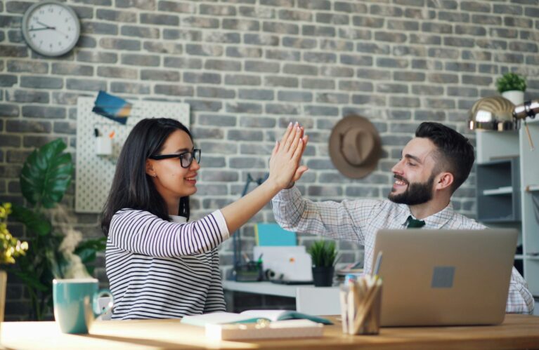 happy business owners