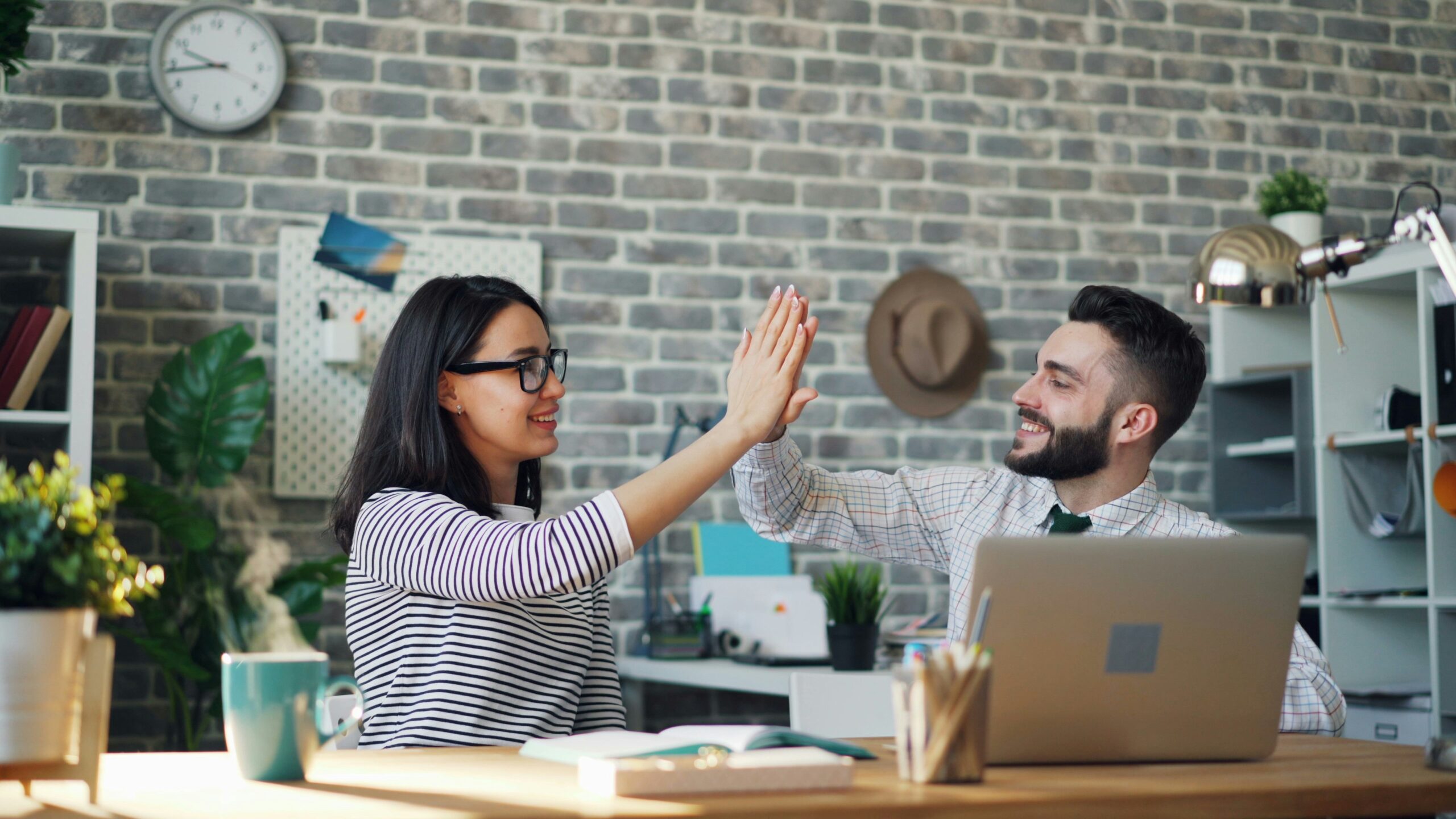 happy business owners